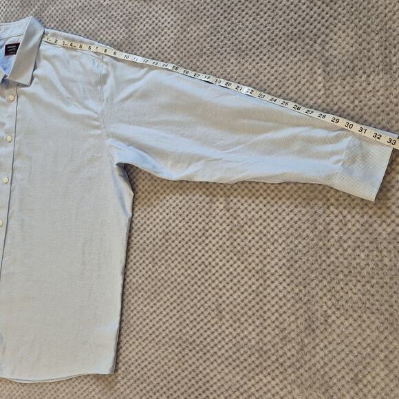 UNTUCKit Burke Shirt Men 3X Chambray Sky Blue Relaxed Fit Button Up Wrinkle Free - Picture 7 of 11